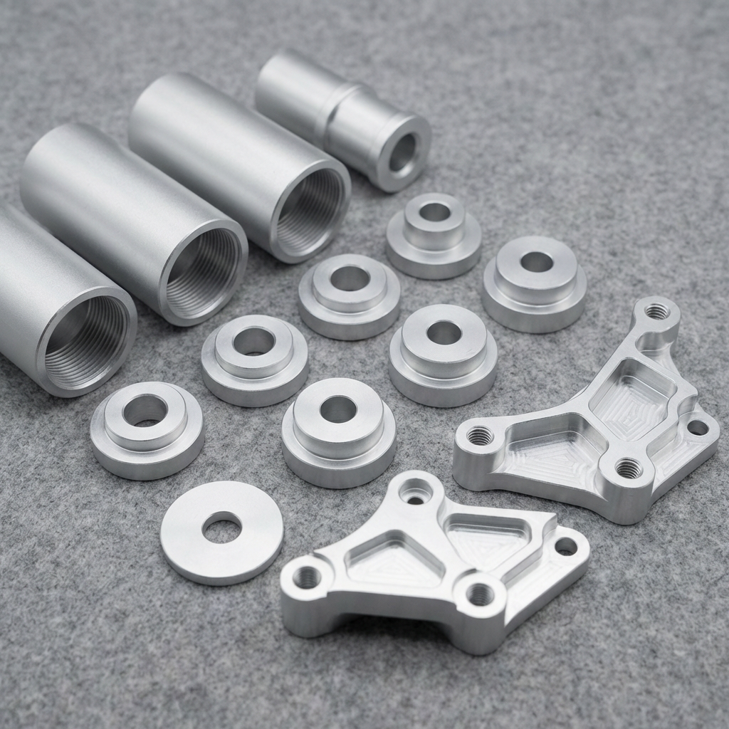 CNC Machined Aluminum High Precision Threaded Turned Parts Anodized Custom Mechanical Hardware For Electronics Robotics Industry