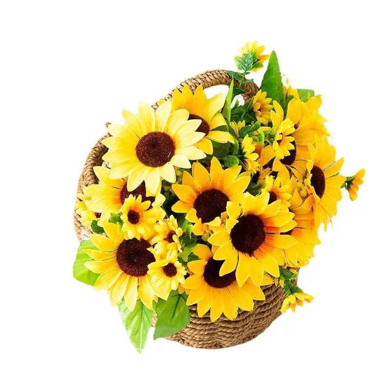 Atacado único girassol artificial flor do sol para casamento dia dos namorados dia das mães decoração de escritório
