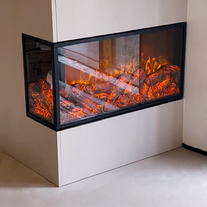 <span class=keywords><strong>Chimenea</strong></span> <span class=keywords><strong>Eléctrica</strong></span> <span class=keywords><strong>Panorámica</strong></span> Moderna de 1000 mm, Vidrio de Doble Cara, Llama Realista, Control Remoto, Fácil Instalación, Acero Elegante para Uso en Interiores - Product Image 4