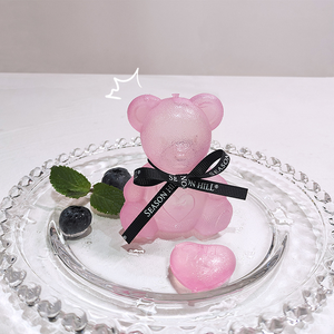 แม่พิมพ์น้ำแข็งรูปหมีสำหรับฤดูร้อน ใช้ซ้ำได้ ทำน้ำแข็งเย็น ใช้กับเครื่องทำน้ำแข็ง ใช้กับ <span class=keywords><strong>Netflix</strong></span> ไม่ละลาย ใช้กับไวน์ รูปหัวใจสามดวง ใช้กับเตาปิ้งย่าง - Product Image 4