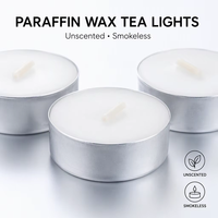 Lot de 100 bougies chauffe-plat en cire de paraffine sans parfum et sans fumée, en forme de cœur, avec une durée de 8 heures, pour la décoration de la maison et les anniversaires