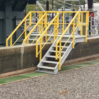 Profilé d'escalier en PRV GRP résistant à l'usure et haute résistance, en fibre de verre antidérapant pour escaliers marins offshore