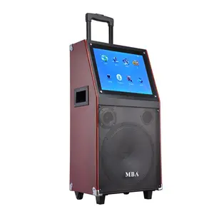 MBA consumer electronics 15"LCD screen video trolley touch screen audio sound box for square dancer