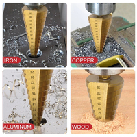 PMS 6 pièces HSS étape cône foret ensemble titane scie dent forets fer aluminium acier inoxydable Triangle tige