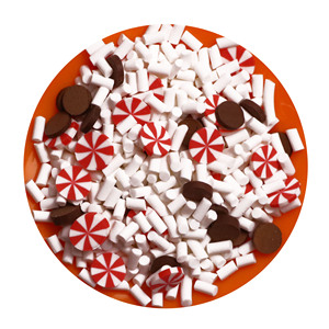 500G Giáng Sinh Màu Đỏ Bạc Hà Nâu Dot Sprinkles Trộn Polymer Đất Sét Sprinkles Lát Trộn Cho Chất Nhờn - Product Image 1