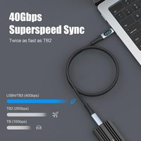 Câble USB4 avec écran LED, câble de charge USB C vers USB C 240W 8K 60Hz, câble de transfert 40Gbps pour MacBook,lPhone15 et plus