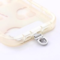 Universele Roestvrijstalen Custom Logo Telefoon Lanyard Kaart Pakking Patch Telefoon Sleutelhanger Sling Touw Kaart Clip Riem Hang Tether Pad