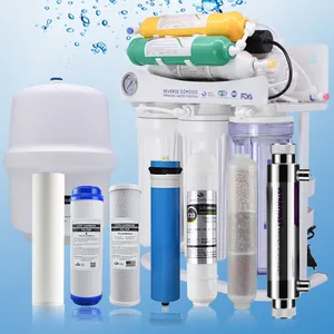 75 GPD alkalin 6 sahne RO ters osmoz sistemi ev su filtresi üreticisi su arıtıcısı depolama tankı ile ev kullanımı için