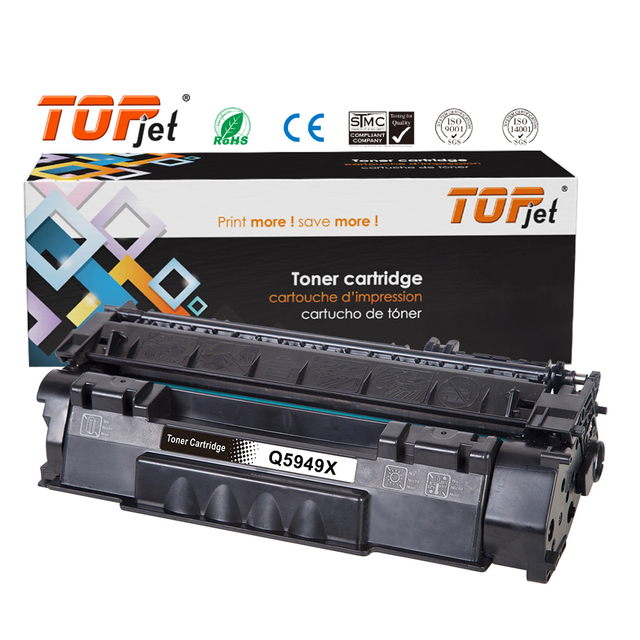 Topjet Q5949X 5949X 49X Premium Compatible Black Toner Cartridge for HP Laser Jet 1160 1160le 1320 1320N 1320NW Laser Printer