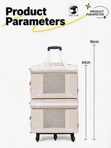 Sac à dos portable et écologique pour <span class=keywords><strong>chien</strong></span> et chat avec fermeture éclair, en nylon solide, pliable, capacité 15 kg, pour les voyages avec animaux de compagnie, personnalisable - Product Image 2