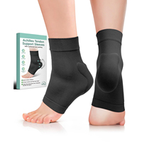 Protège-talon pour tendon d'Achille, chaussettes de compression rembourrées, chaussettes de talon en gel pour le syndrome de Haglund, la bursite, la tendinite et les douleurs.