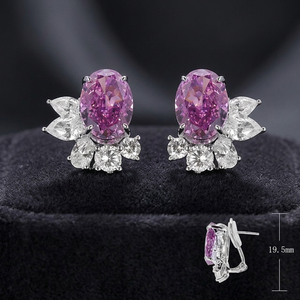 Trend Rhodium Plated Brass Classic Cubic Zirconia Stud <b>Earrings</b> for Wedding & Engagement - Product Image 2