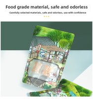 Sacs de conditionnement refermables en PE pour biscuits, bonbons et snacks, motif dessin animé mignon, hermétiques et idéaux pour la pâtisserie et la portionnement alimentaire