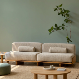 Modern Teak Wood Sectional <b>Sofa</b> <b>Set</b> for Hotel Lobby and Japanese Luxury Villa Living Room Furniture Indonesia Supplier - Product Image 2