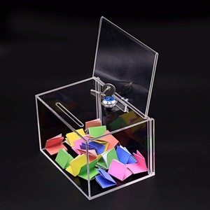 Boîte à cartes de mariage personnalisée en acrylique avec serrure, boîte à bulletins en plexiglas, boîte à dons - Product Image 6