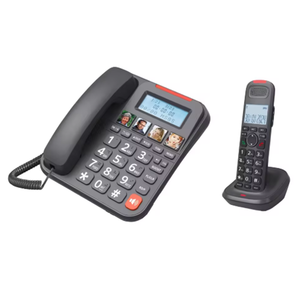 Teléfono Fijo Inalámbrico Digital Dect 6.0 para Uso Doméstico y Comercial, Altavoz de Escritorio, Función de Retención/Transferencia, Intercomunicador, Llamadas en Varios Idiomas - Product Image 1