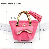 Sacs de poupée de haute qualité, accessoires pour poupées, mini sac à main en cuir PU pour femmes, porte-clés, porte-monnaie mignon pour filles, pendentif porte-clés à pompon