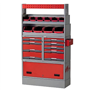 5006 E9 <b>Tool</b> Storage Cabinet Red And Gray With Drawers And Bins For Workshop Organization - Product Image 2