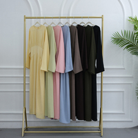 Nouvelle Robe Islamique 2026 pour Femmes Musulmanes – Élégante Robe Longue Unie à Manches Longues et Taille Cintrée – Robes Musulmanes Modestes de Dubaï