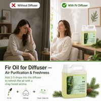 Huile Essentielle de Sapin Bio de Sibérie Distillée à la Vapeur pour Diffuseur d'Aromathérapie, Parfum de Noël et Massage, Vente en Gros, Certifiée USDA