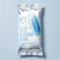 Sacs d'emballage transparents imprimés sur mesure, sachets thermoscellables pour bâtonnets de crème glacée, sacs en plastique imprimés colorés pour les glaces et les friandises glacées