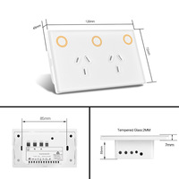 Prise murale intelligente Tuya WiFi Zigbee en laiton, 2 prises USBC, charge rapide PD20W, contrôle vocal Alexa, moniteur de puissance, norme australienne