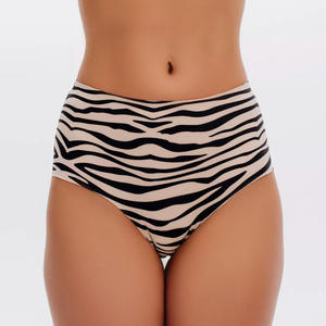 Женские трусики S-6XL с принтом леопарда и зебры, высокоэластичные, с высокой талией, дышащие, быстросохнущие, из ледяного шелка - Product Image 5