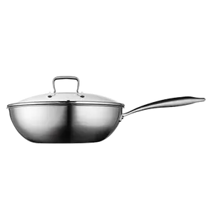 Fábrica de buena calidad antiadherente panal de acero inoxidable Apto para lavavajillas utensilios de cocina woks chinos