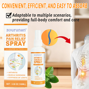 Spray para el Confort Articular Zourunan 100ml, Botella con Bomba Blanca y Naranja, Cuidado Externo para Áreas Musculares, Suministro al por Mayor - Product Image 2