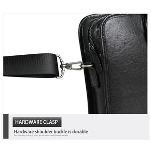 AndoBag Sac à main pour ordinateur portable 15 pouces pour hommes, en cuir de vache véritable, sac messager décontracté tendance, sacs pour hommes d'affaires 1441 - Product Image 3