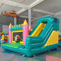 Castillo Inflable de PVC Personalizado, Popular, para Exteriores, 4x4x2.5m, Capacidad de 500kg, para 4-10 Personas, Fácil de Instalar