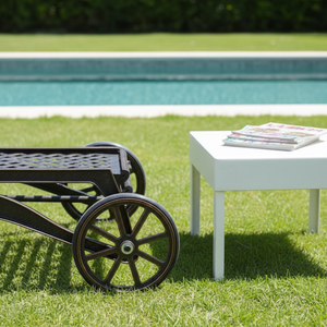 HIFINE HFCL-001 Silla de <span class=keywords><strong>Ruedas</strong></span> Reclinable de Aluminio para Exteriores, Tumbona para Tomar el Sol - Product Image 4