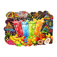 Sacs Mylar Exotiques Personnalisés Imprimés Découpés sur Mesure Holographiques Anti-Odeur Forme Irrégulière Spéciale pour Bonbons, Herbes et Fleurs 3.5g Emballage Comestible