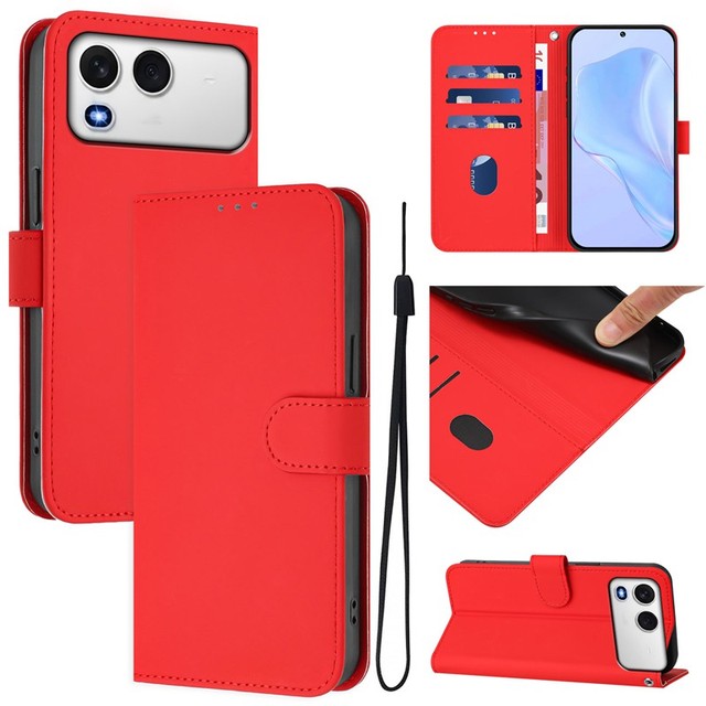 Classic Solid PU Leather Flip Wallet Phone Case With Card Holder Kickstand Case for ITEL A200 4G/A200 PLUS 4G/CITY 200