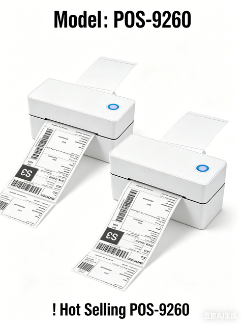 9260 4inch Shipping Label Printer Thermal Labels 4x6 Adhesive Label Printer Sticker Printer Machine for Small Business Shipping