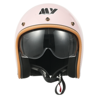 Casque de moto vintage unisexe MY à visage ouvert en ABS avec fermeture à dégagement rapide, homologué DOT, design rétro, graphique toutes saisons