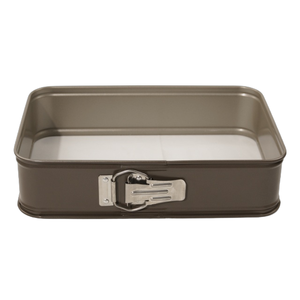Moule à gâteau rectangulaire à fond amovible 11x7 pouces (28x19 cm), revêtement antiadhésif durable. Nettoyage facile pour la pâtisserie (brun clair) - Product Image 4