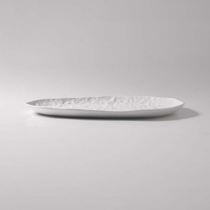 Plats en porcelaine de texture gaufrée de roche élégante d'usine pour la vaisselle de <span class=keywords><strong>restaurant</strong></span> gastronomique assiettes de service en céramique blanche uniques - Product Image 3