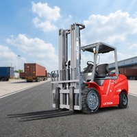 Chariot élévateur électrique Liftron CPD30L 3000 kg 3 tonnes à long châssis pour le transport de panneaux de coffrage et de marchandises en chantier