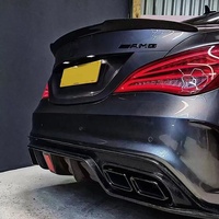 Diffuseur de pare-chocs arrière en fibre de carbone de haute qualité pour Mercedes Benz CLA W117 CLA250 CLA45, lèvre arrière avec feu stop