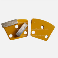 JS ASL meuleuse de sol double bloc segments diamant outil de meulage plaque chaussures pour sol en béton