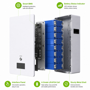 แบตเตอรี่ลิเธียม Lifepo4 แบบติดผนัง 48V 51.2V 100Ah 200Ah 5kWh 10kWh 15kWh 16kWh สำหรับติดตั้งบนผนัง - Product Image 3