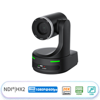 Système de visioconférence 1080p60 en gros pour fabricants, caméra PTZ avec zoom optique 20x, suivi IA, NDI HX2 pour studio de diffusion