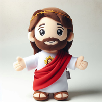 Peluche personnalisée de personnage biblique, poupée en peluche souple de Jésus, figurine religieuse personnalisée, jouets en peluche chrétiens personnalisés