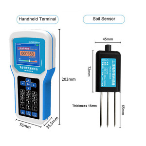 เครื่องตรวจวัดดินแบบ LED สำหรับวัดไนโตรเจน ฟอสฟอรัส โพแทสเซียม วัดอุณหภูมิและความชื้น เซ็นเซอร์วัดค่าการนำไฟฟ้าของน้ำ EC วัดความอุดมสมบูรณ์ของธาตุอาหาร ZHQ- - Product Image 5