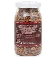 Friandise lyophilisée pour dragon barbu, riche en protéines, avec vers de farine stérilisés, mélange pour reptiles, noir CN