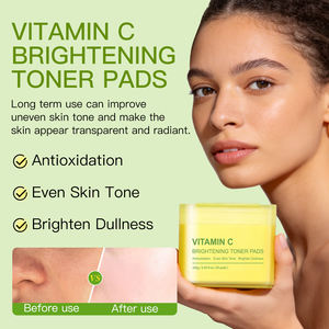 IREV Vitamin C Brightening Toner, tampons de coton, 80 paquets, blanchissants, désincrustants et hydratants pour le soin quotidien de la peau terne - Product Image 2