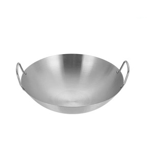 <span class=keywords><strong>Wok</strong></span> de Acero Inoxidable Engrosado con Doble Asa, Textura Arenada, Antiadherente, Comercial, para Saltear - Product Image 6