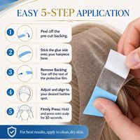 Ruban adhésif double face imperméable pour perruques, maintien puissant pour toupets et extensions capillaires