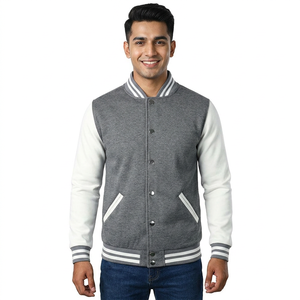 Chaqueta universitaria de alta calidad personalizada para hombre, con cuello levantado y logotipo para informal, chaqueta de béisbol universitaria de invierno regular para hombre - Product Image 1